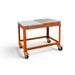 Blok ENKAI Corten Steel Charcoal Table Grill with Stainless Half Top & Round Bar Grill Top