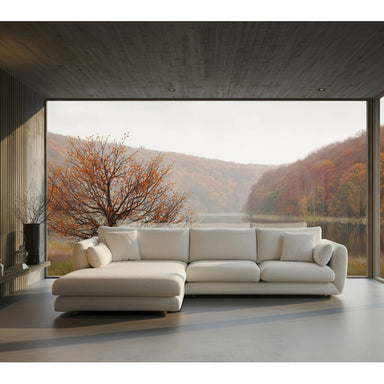 Cane-line Bloom 2-Seater Sofa with Chaise Longue, Teak Legs