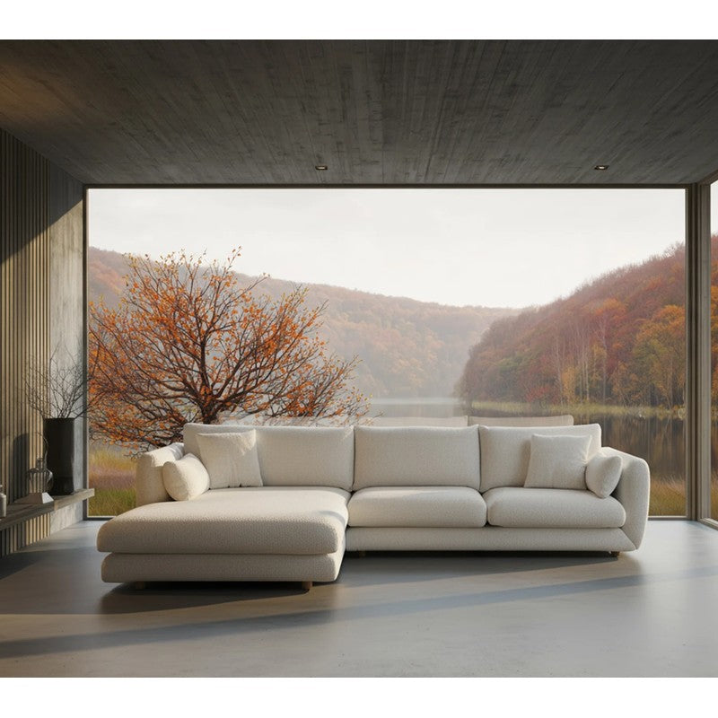 Cane-line Bloom 2-Seater Sofa with Chaise Longue, Teak Legs