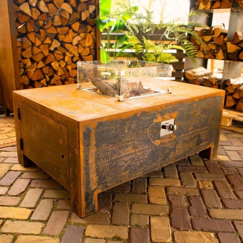 Adezz Forno Brann Corten Steel Gas Fire Pit