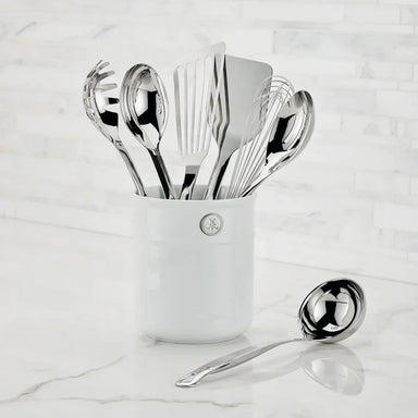 Hestan Provisions Stainless Steel Utensil Set 8-Piece with Porcelain Utensil Holder