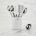 Hestan Provisions Stainless Steel Utensil Set 8-Piece with Porcelain Utensil Holder