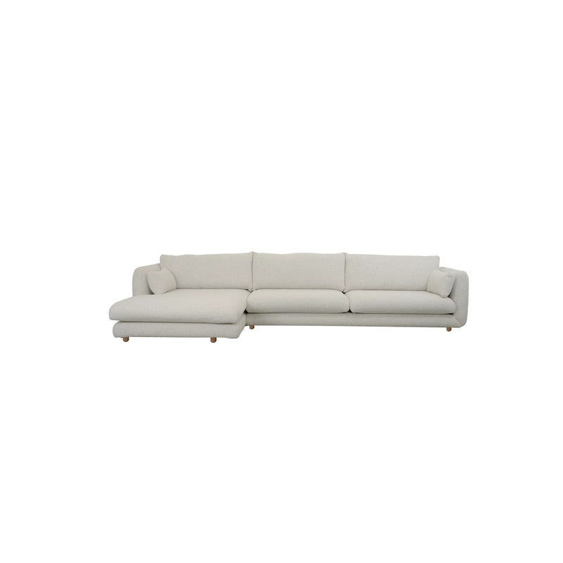 Cane-line Bloom 3-Seater Sofa with Chaise Longue, Right & Teak Legs