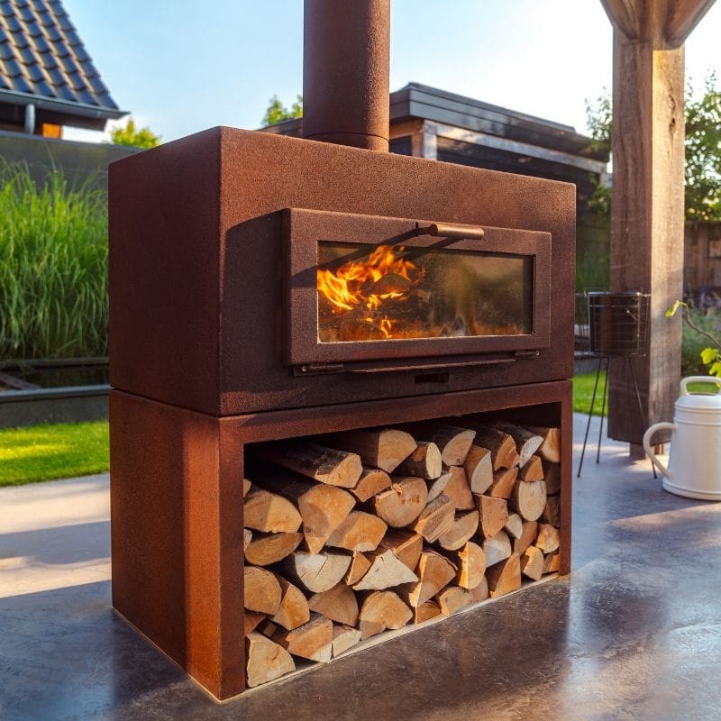 Adezz Forno Enok Corten Steel Outdoor Fireplace