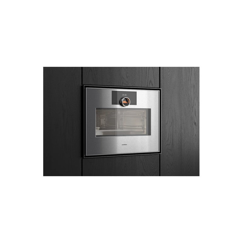 Gaggenau Expressive Series GM450120 Stainless Steel Built-In Combination Microwave Oven, Right Hand Hinge