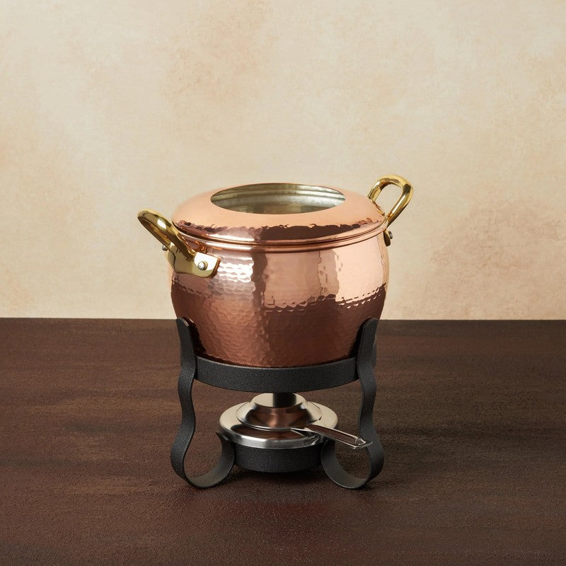 Fondue Michelle 11 Piece Fondue Set with Porcelain Insert & Iron Stand