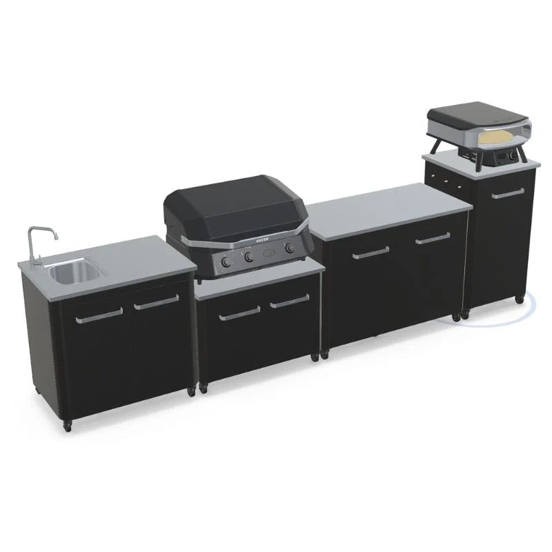 Cozze Modular Outdoor Kitchen Stainless Steel with Gas Grill, Storage & Sink