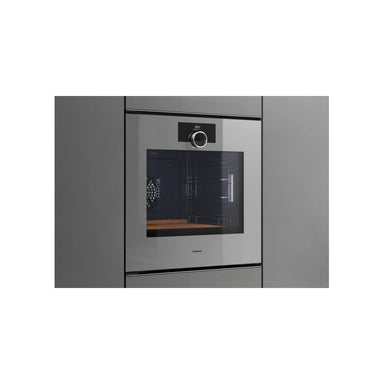 Gaggenau Minimalistic Series GO240130 60cm Sterling Built-In Single Oven, Right Hand Hinge