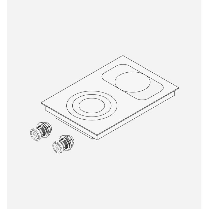 Bora PKCB3 37cm Ceramic Pro HiLight Cooktop 3-Ring/Roaster Hob