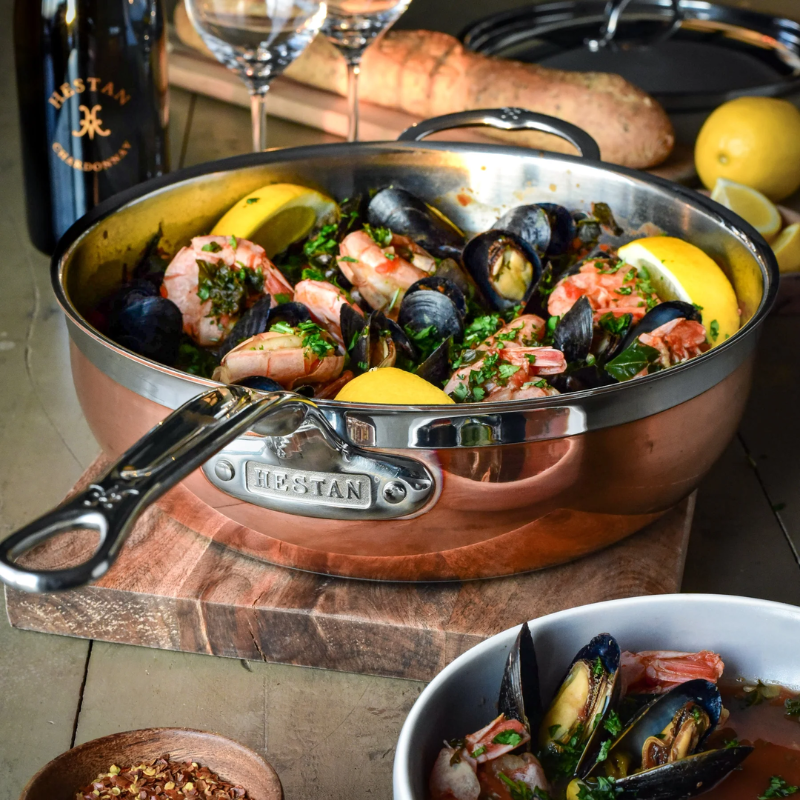 Hestan CopperBond Induction Copper Essential Pans - Medium (3.3L) & Large (4.7L)
