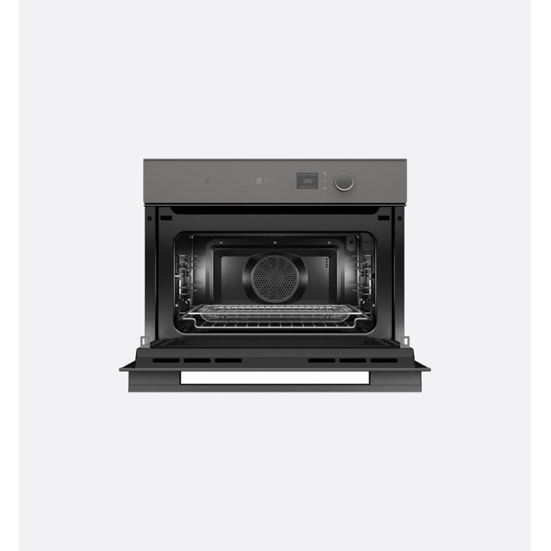 Fisher & Paykel Series 7 OM60NMLG1 Compact Combi-Microwave Oven 60cm, Grey Glass