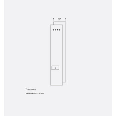Gaggenau Vario Cooling Expressive Series RVF417190 45.7cm Fully Integrated Freezer with Icemaker, Dark Brushed Stainless Steel