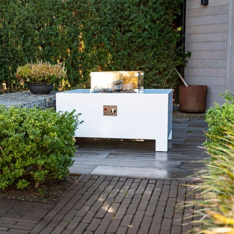Adezz Forno Brann Powder-Coated Aluminium Gas Fire Pit, White