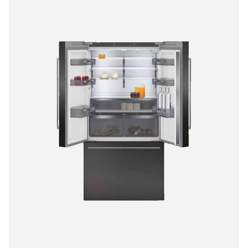 Gaggenau 200 Series RY295350 Stainless Steel French Door Bottom Freezer 90.5cm, Black