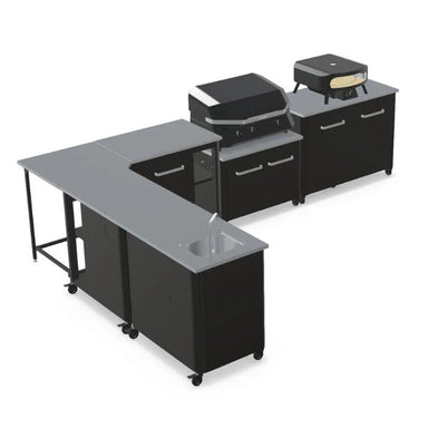 Cozze Modular Outdoor Kitchen Stainless Steel with Gas Grill, Sink & Storage