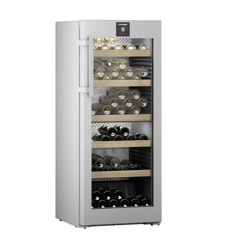 Liebherr Vinidor WPsd 4652 Steel Wine Cabinet 107 Bottle, Glass Door