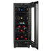 CELLA Kitchenline TFT-W18B-TO Wine Fridge 18 Bottle, Black Glass
