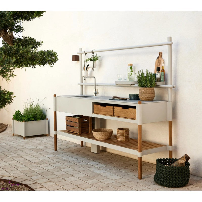 Sticks Kitchen Module Wall System with 2 Shelves