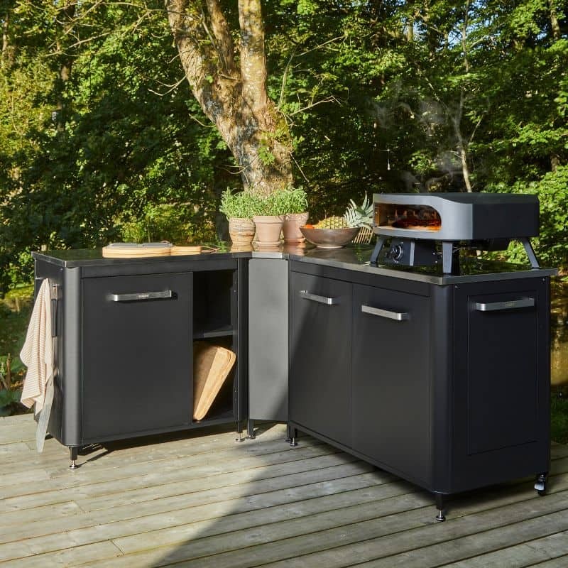 Cozze Corner Table Stainless Steel Outdoor Kitchen Unit 70.5 × 70.5cm