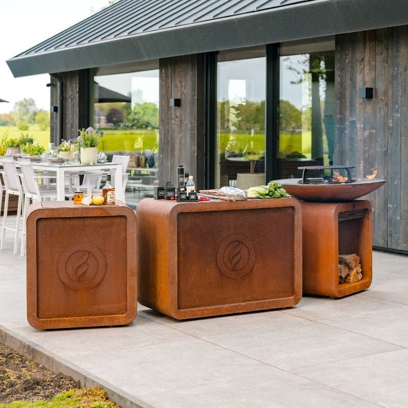 Adezz Forno Corten Steel Outdoor Kitchen Station
