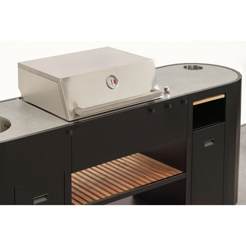 Q-boo OVO GL Dekton Outdoor Kitchen with Sink & Cover