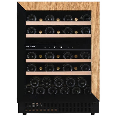 Dunavox FLOW DAUF-39.119DOP.TO Dual Zone 35 Bottle Fully Integrated Undercounter Wine Cooler