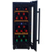 CELLA W18S-BH Single Zone Wine Fridge 18 Bottle, Black Glass