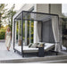 Cane-line Laze Cabana (2) with Mattresses & Curtains, Lava Grey