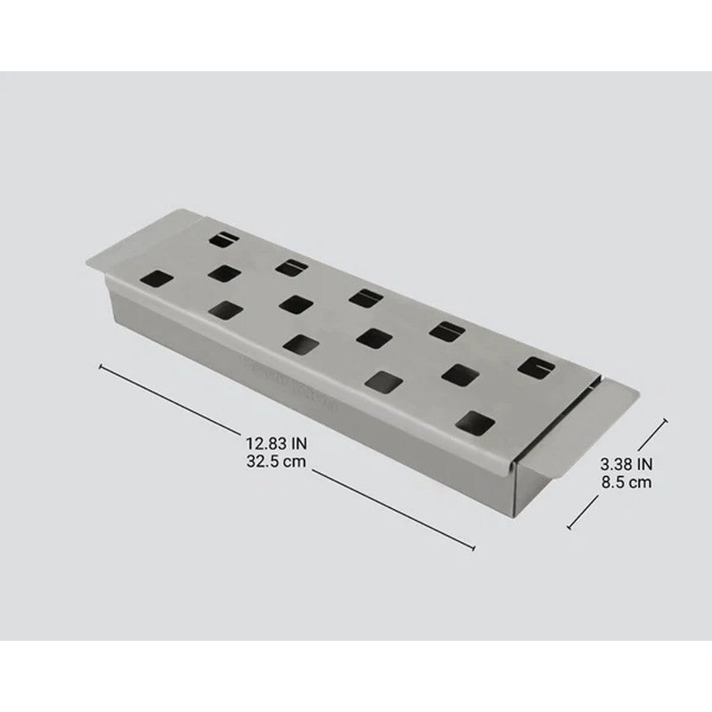 Stainless Steel Smoker Box with Handles & Hinged Lid
