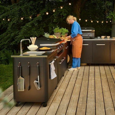 Cozze Outdoor Kitchen 90 Stainless Steel Outdoor Kitchen with Sink