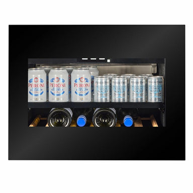 CELLA Kitchenline BVI-17B-TO Integrated Drinks Cooler 37L, Black Glass