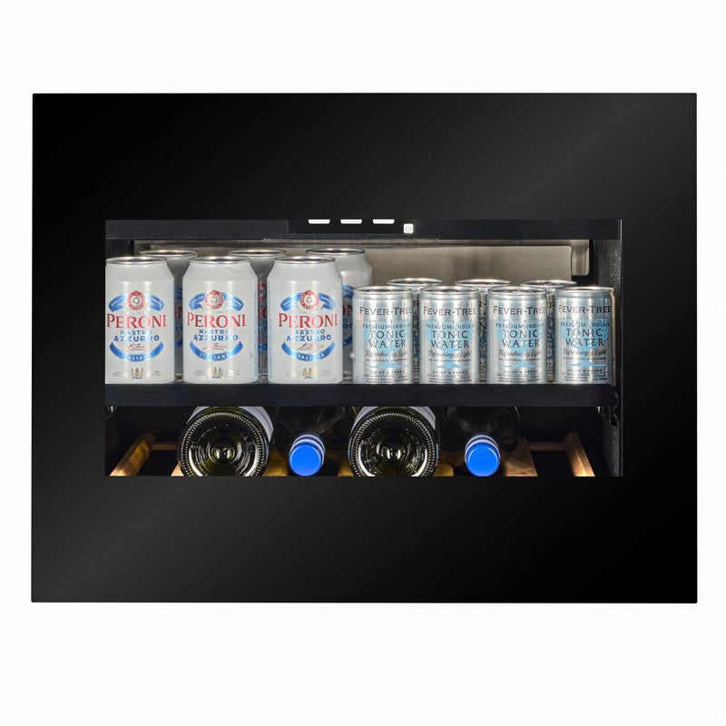 CELLA Kitchenline BVI-17B-TO Integrated Drinks Cooler 37L, Black Glass