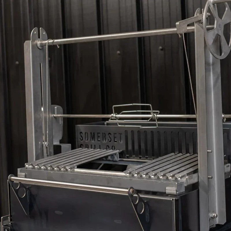 Somerset Grills Asado Stainless Steel Rotisserie 92cm with Electric Motor, Skewer & Forks