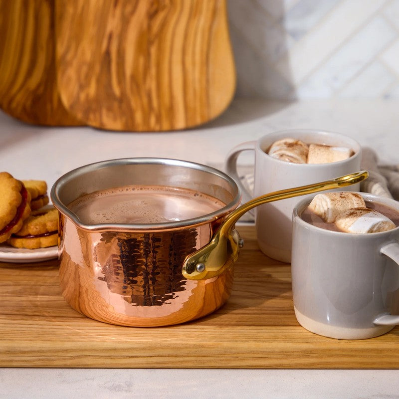 The Cotswold Cooking Company Copper Saucepan with Spout, 13cm