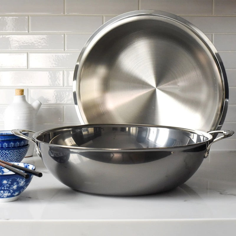 Hestan NanoBond Titanium Stainless Steel Wok with Lid