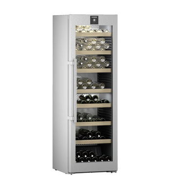 Liebherr Vinidor WPsd 5252 Stainless Steel Wine Cabinet 155 Bottle, Glass Door