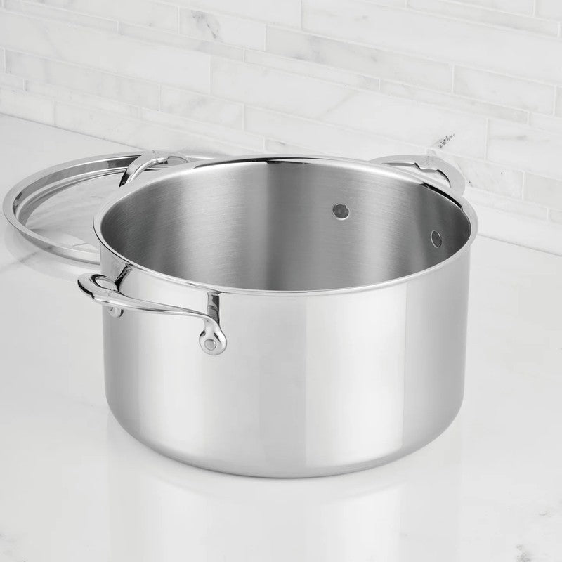 Hestan ProBond Luxe Stainless Steel Stockpot 7.6L with Lid, Mirror-Polished
