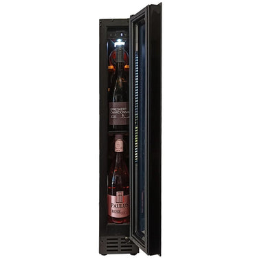 Dunavox FLOW-8 9 Bottle Built In Wine Fridge, Stainless Steel
