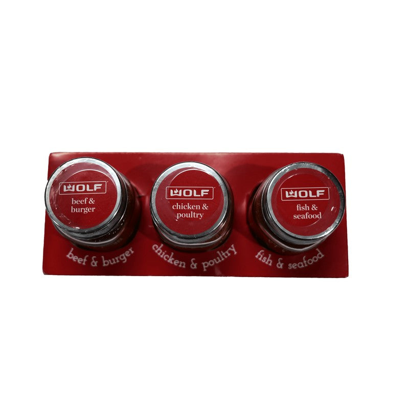 Wolf Spice Rub Set 3-Piece Jar Set