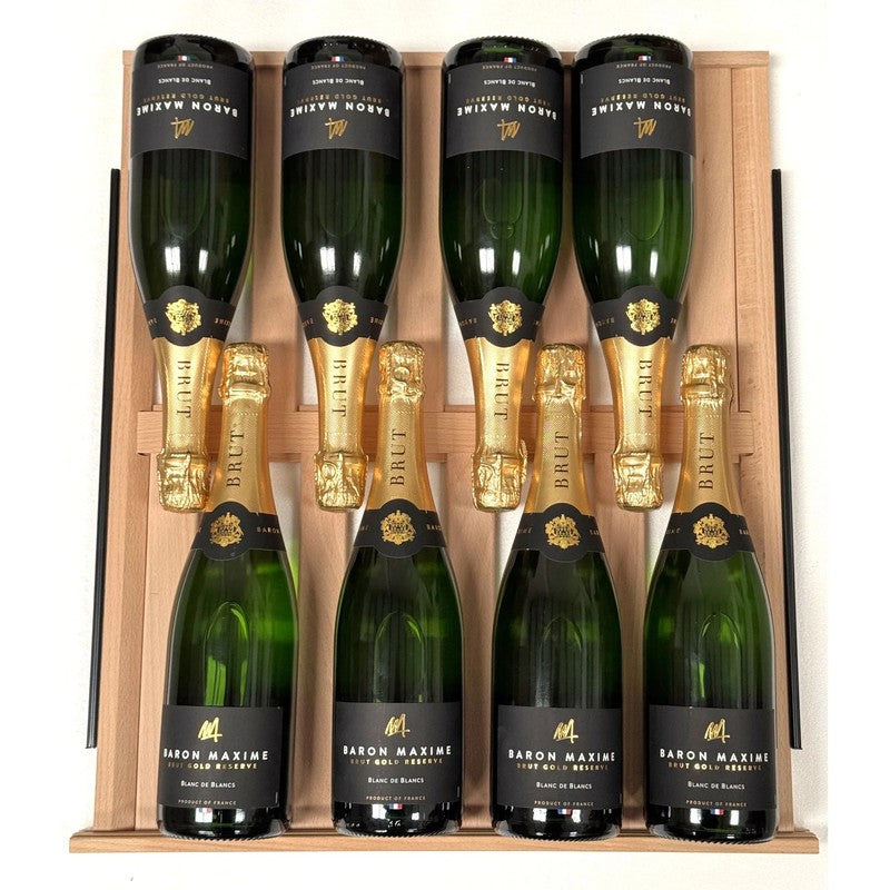 CELLA CE163-CHAMP Beech Wood Champagne Shelf for 8 Bottles