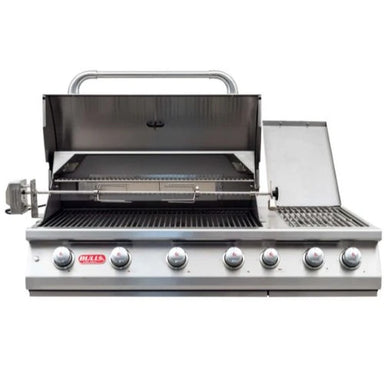 Bull 7 Burner Built-In Stainless Steel Gas Barbecue 76cm with Cast Stainless Steel Double Side Burners & Infrared Back Burner