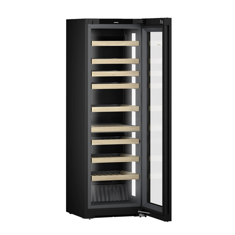 Liebherr Vinidor Selection WPgbi 5272 Wine Cabinet 106 Bottle with Glass Door, Black Steel