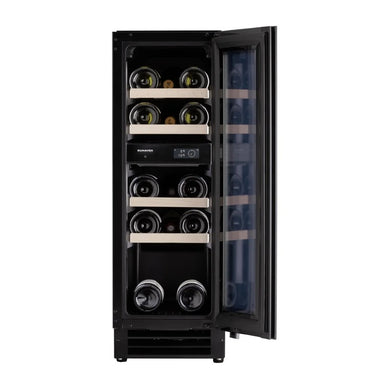 Dunavox FLOW-16 DAUF-16.64DBH Dual Zone 17 Bottle Built In / Freestanding Wine Cooler, 300mm