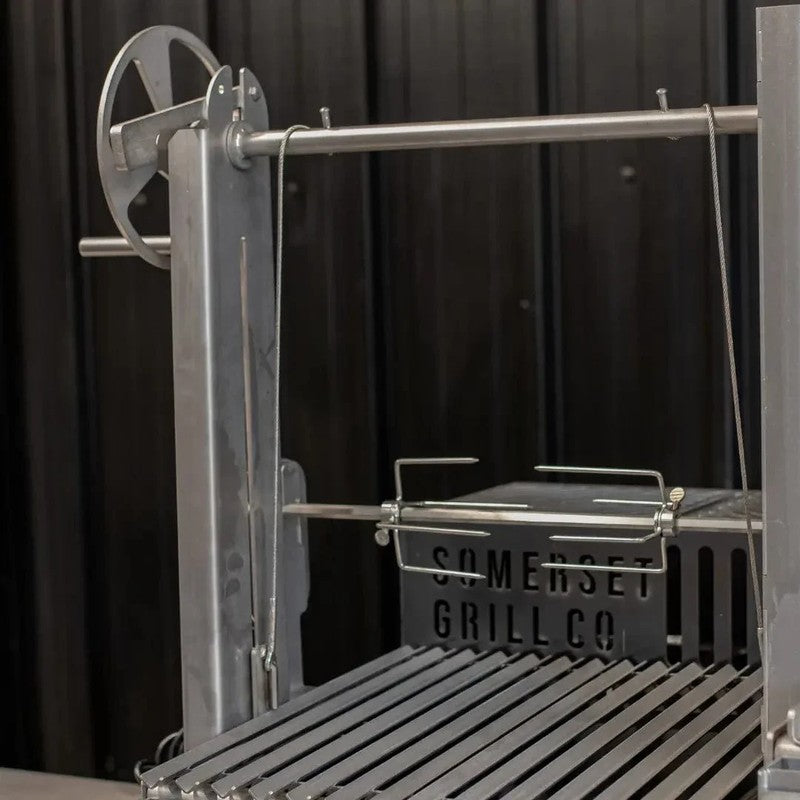 Somerset Grills Grande Stainless Steel Rotisserie 51cm with Electric Motor, Skewer, Forks & Brackets
