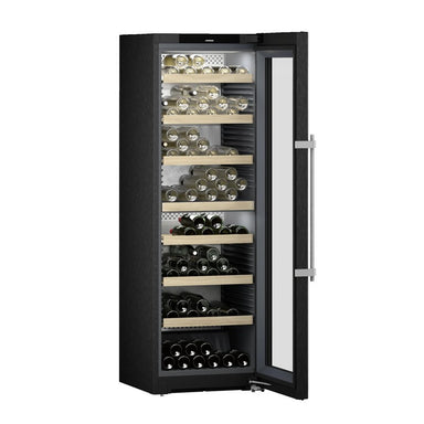 Liebherr Vinidor WPbsi 5252 Steel Wine Cabinet 155 Bottle with Glass Door, Black