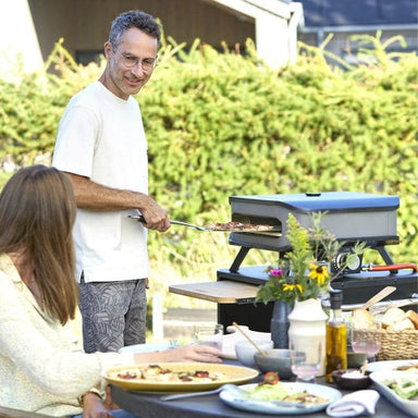 Cozze Rotate Gas Pizza Oven 17", Cordierite, White & Black