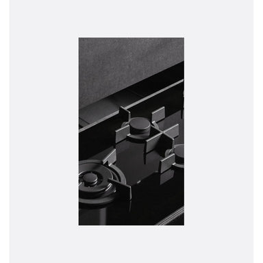 V-Zug GAS951GSAZ Cast Iron Natural Gas Hob 90cm, Black Mirror Glass