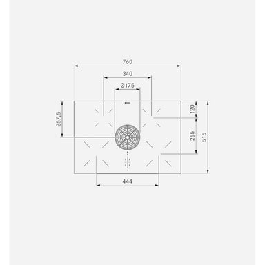 Bora PURU Ceramic Venting Induction Hob 76cm, Pure Black