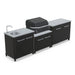 Cozze Modular Outdoor Kitchen Steel with Gas Grill, Storage & Sink