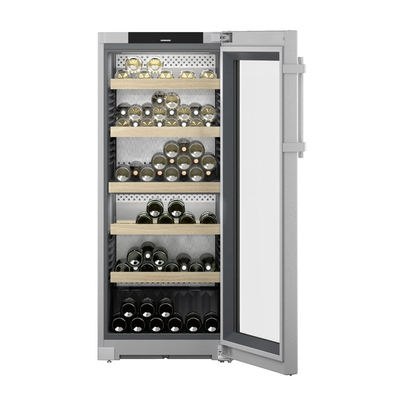 Liebherr Vinidor WPsd 4652 Steel Wine Cabinet 107 Bottle, Glass Door